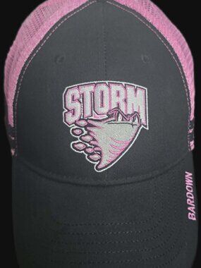 Guelph Storm OHL Pink Black Trucker Snapback Hat OSFA
